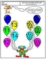 kutudaki resim sayısı ile karşısındaki sayıları eşleştir